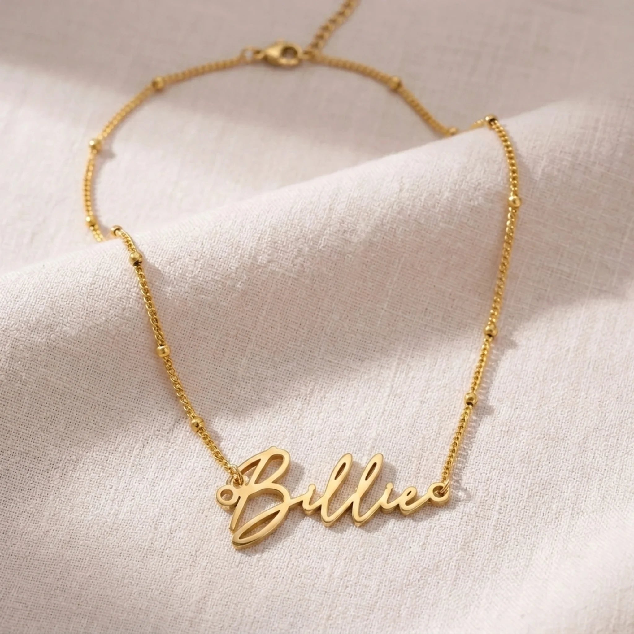 Billie Name Necklace | 18ct Gold, Silver & Vermeil | Ready to Ship