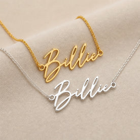 Billie Name Necklace | 18ct Gold, Silver & Vermeil | Ready to Ship