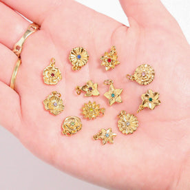 Birth Flower Necklace in 18ct Gold & Sterling Silver. Choose from 12 Birth Flowers in 3 Styles