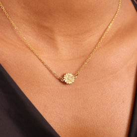 Birth Flower Necklace in 18ct Gold & Sterling Silver. Choose from 12 Birth Flowers in 3 Styles
