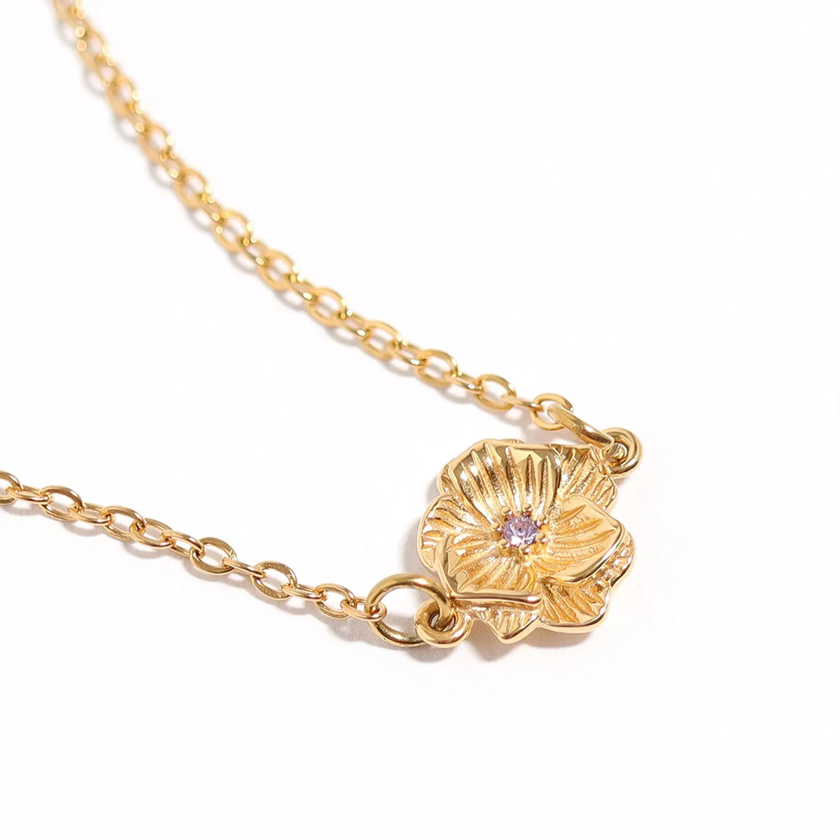 Birth Flower Necklace in 18ct Gold & Sterling Silver. Choose from 12 Birth Flowers in 3 Styles