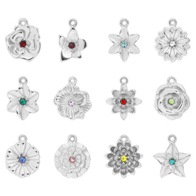 Birth Flower Necklace in 18ct Gold & Sterling Silver. Choose from 12 Birth Flowers in 3 Styles