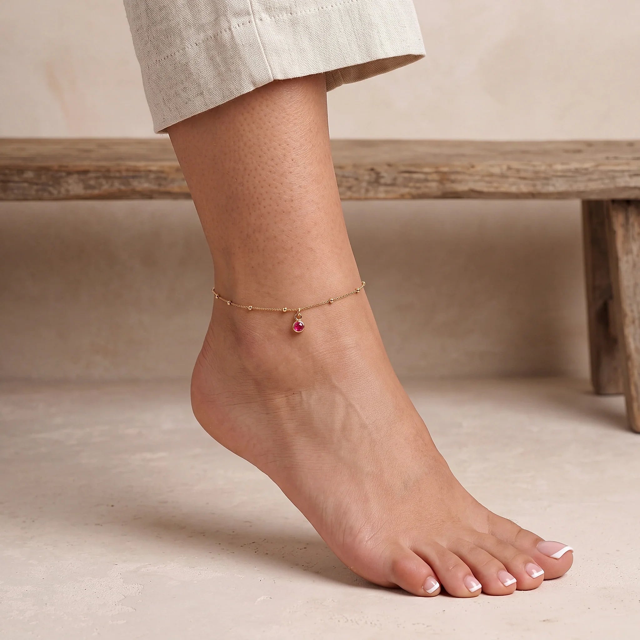 Birthstone Anklet | Any Month | HBD