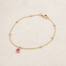 Birthstone Charm Bracelet in Gold or Silver – Customisable with All 12 Birthstones