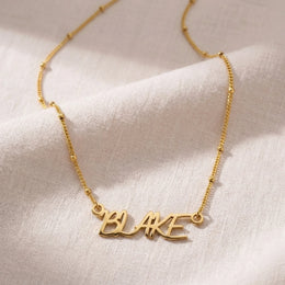Blake Name Necklace | 18ct Gold, Silver & Vermeil | Ready to Ship