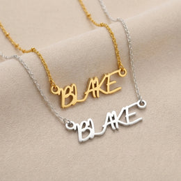 Blake Name Necklace | 18ct Gold, Silver & Vermeil | Ready to Ship