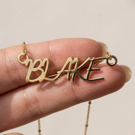 Blake Name Necklace | 18ct Gold, Silver & Vermeil | Ready to Ship
