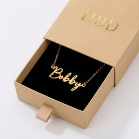 Bobby Name Necklace | 18ct Gold, Silver & Vermeil | Ready to Ship