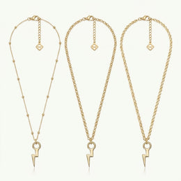 Bolt Charm Necklace & Bracelet