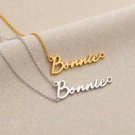 Bonnie Name Necklace | 18ct Gold, Silver & Vermeil | Ready to Ship