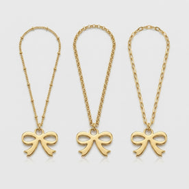 Bow Charm Necklace & Bracelet