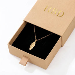 Feather Charm Necklace & Bracelet
