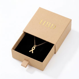 Ribbon Charm Necklace & Bracelet, in the HBD gift box