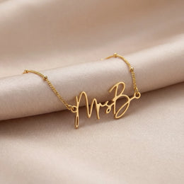Custom Mrs Name Bracelet – Gold or Silver Personalised Bridal Jewellery