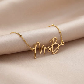Custom Mrs Name Bracelet – Gold or Silver Personalised Bridal Jewellery