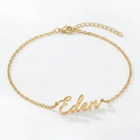 Personalised Name Bracelet in Gold or Silver – Custom Bracelet Gift for Her - Font3