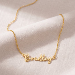 Bradley Name Necklace | 18ct Gold, Silver & Vermeil | Ready to Ship