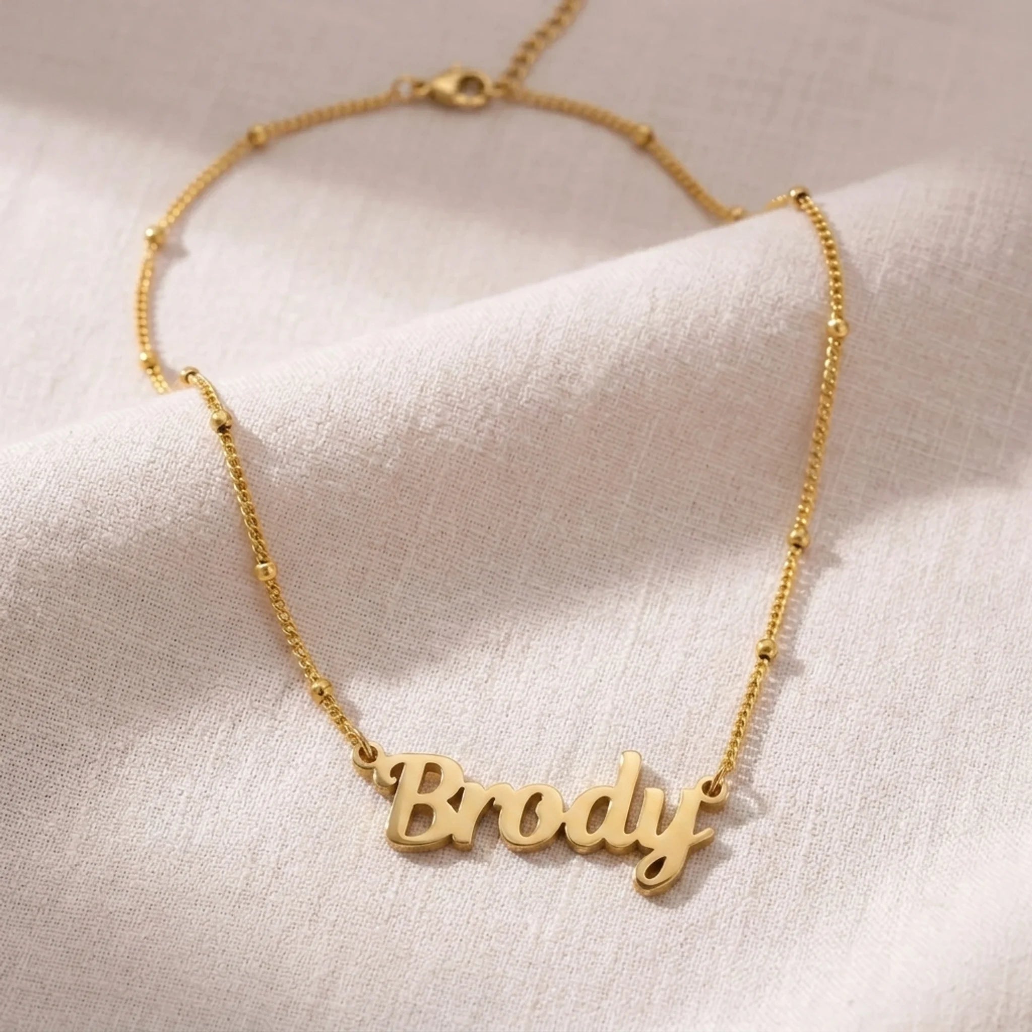 Brody Name Necklace | 18ct Gold, Silver & Vermeil | Ready to Ship