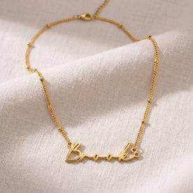 Brooke Name Necklace | 18ct Gold, Silver & Vermeil | Ready to Ship