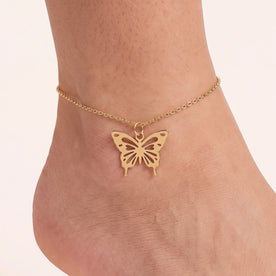 Butterfly Anklet | Gold or Silver | HBD