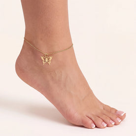 Butterfly Anklet | Gold or Silver | HBD
