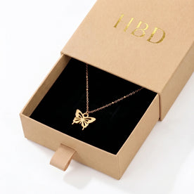 Butterfly Charm Necklace & Bracelet, in the HBD gift box