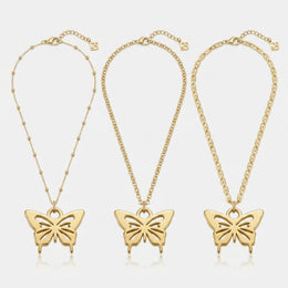 Butterfly Charm Necklace & Bracelet
