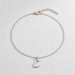 C Bracelet | Initial & Letter C Charm, Gold & Silver