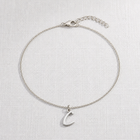 C Bracelet | Initial & Letter C Charm, Gold & Silver