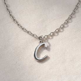 C Necklace | Initial & Letter C Pendant, Gold & Silver
