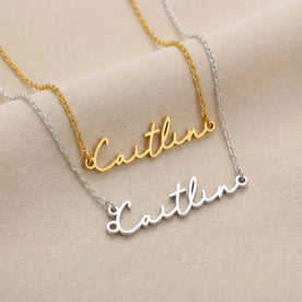 Caitlin Name Necklace | 18ct Gold, Silver & Vermeil | Ready to Ship