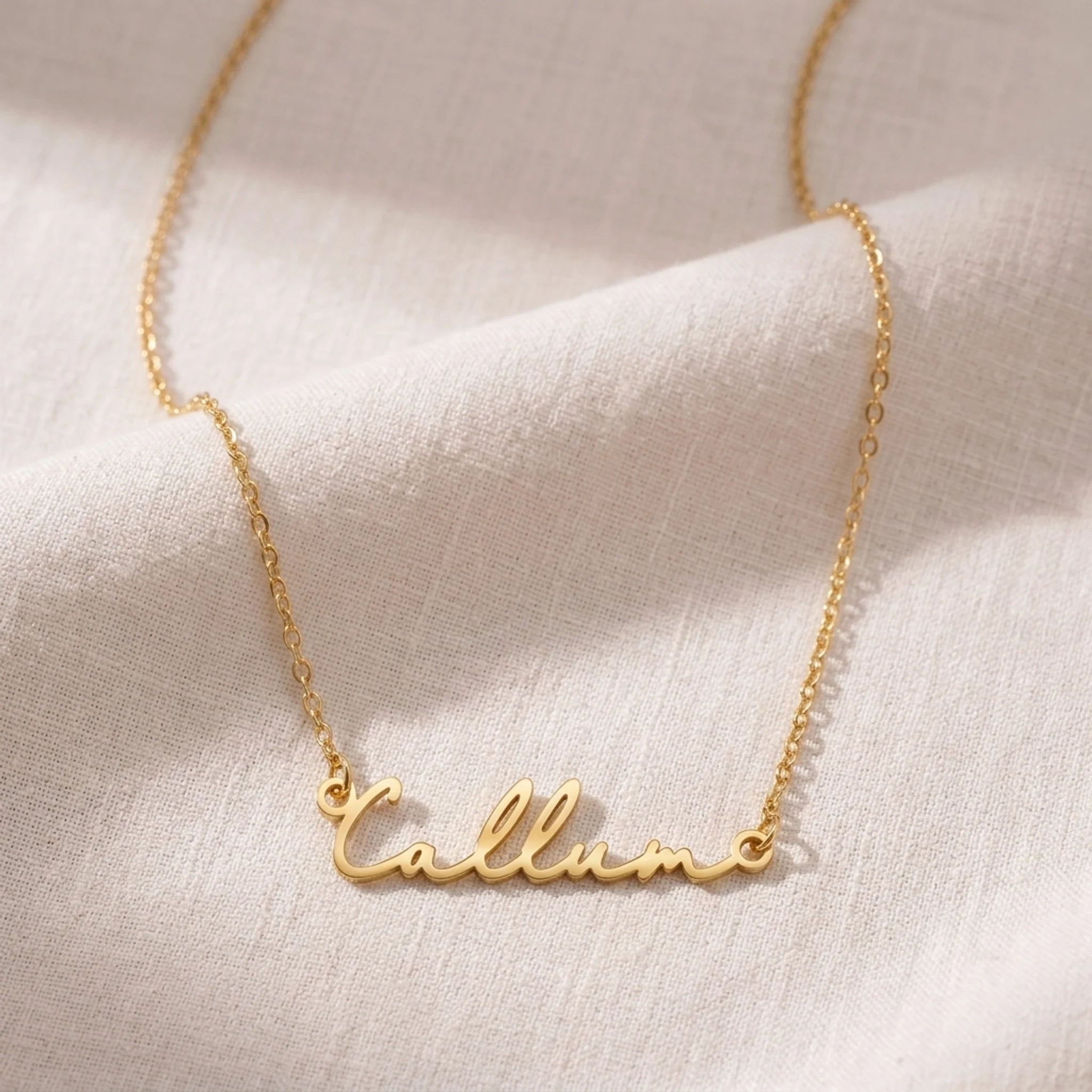 Callum Name Necklace | 18ct Gold, Silver & Vermeil | Ready to Ship