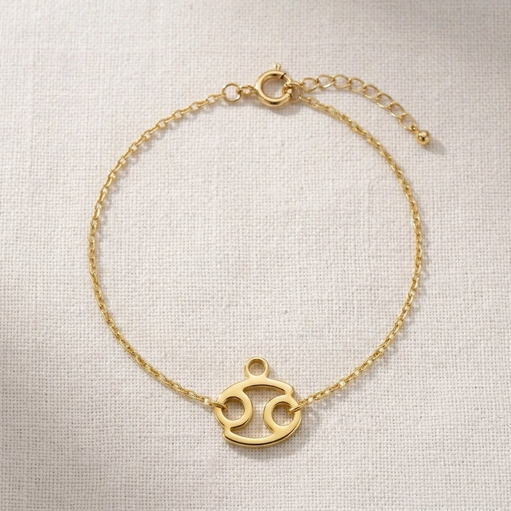 Cancer Zodiac Bracelet | Star Sign Charm, Gold & Silver