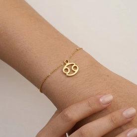 Cancer Zodiac Bracelet | Star Sign Charm, Gold & Silver