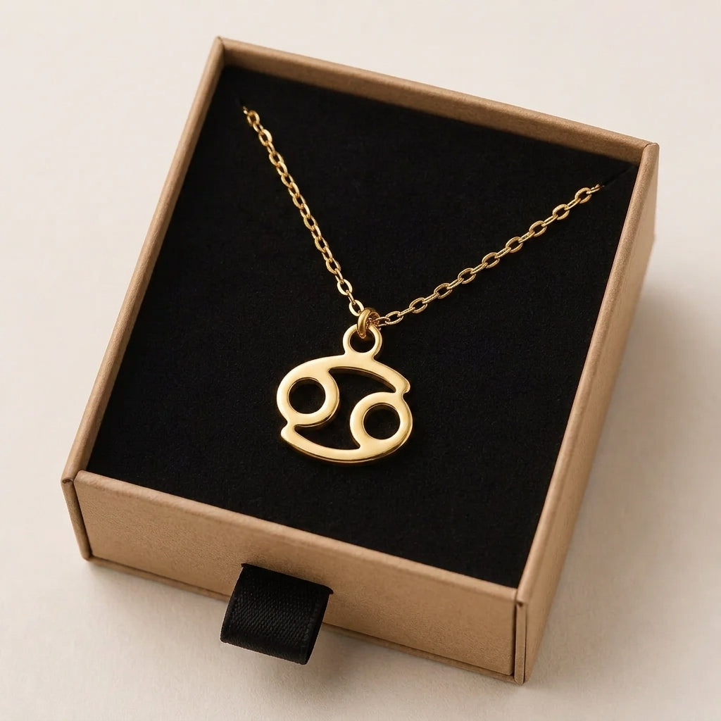 Cancer Zodiac Necklace | Star Sign Pendant, Gold & Silver
