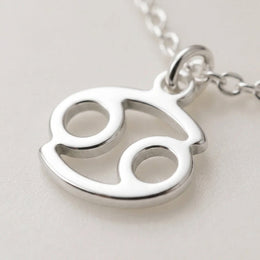 Cancer Zodiac Necklace | Star Sign Pendant, Gold & Silver