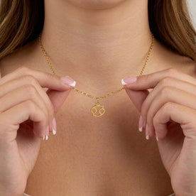 Cancer Zodiac Necklace | Star Sign Pendant, Gold & Silver