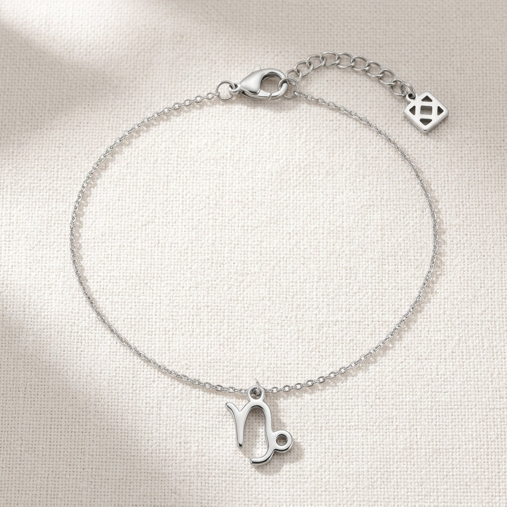 Capricorn Zodiac Bracelet | Star Sign Charm, Gold & Silver