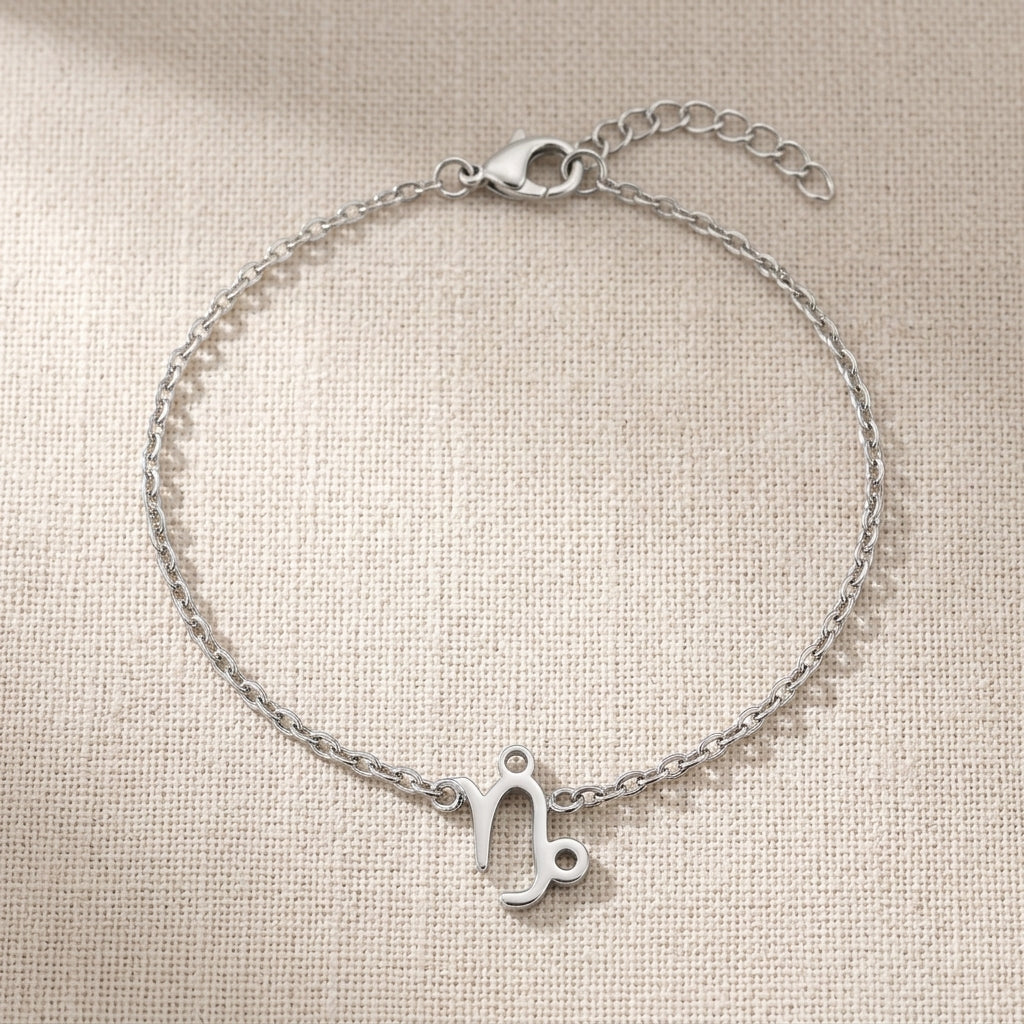 Capricorn Zodiac Bracelet | Star Sign Charm, Gold & Silver
