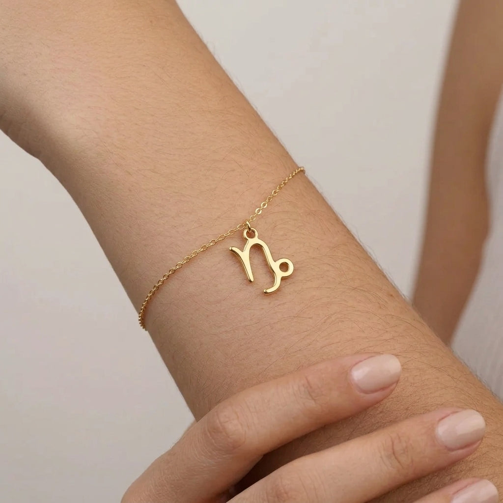 Capricorn Zodiac Bracelet | Star Sign Charm, Gold & Silver