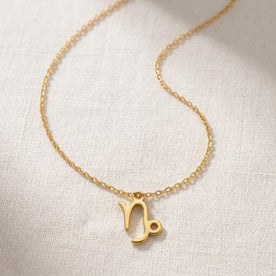 Capricorn Zodiac Necklace | Star Sign Pendant, Gold & Silver