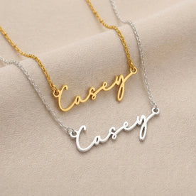 Casey Name Necklace | 18ct Gold, Silver & Vermeil | Ready to Ship