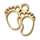 Charm Gold Baby Feet Symbol Charm HBD