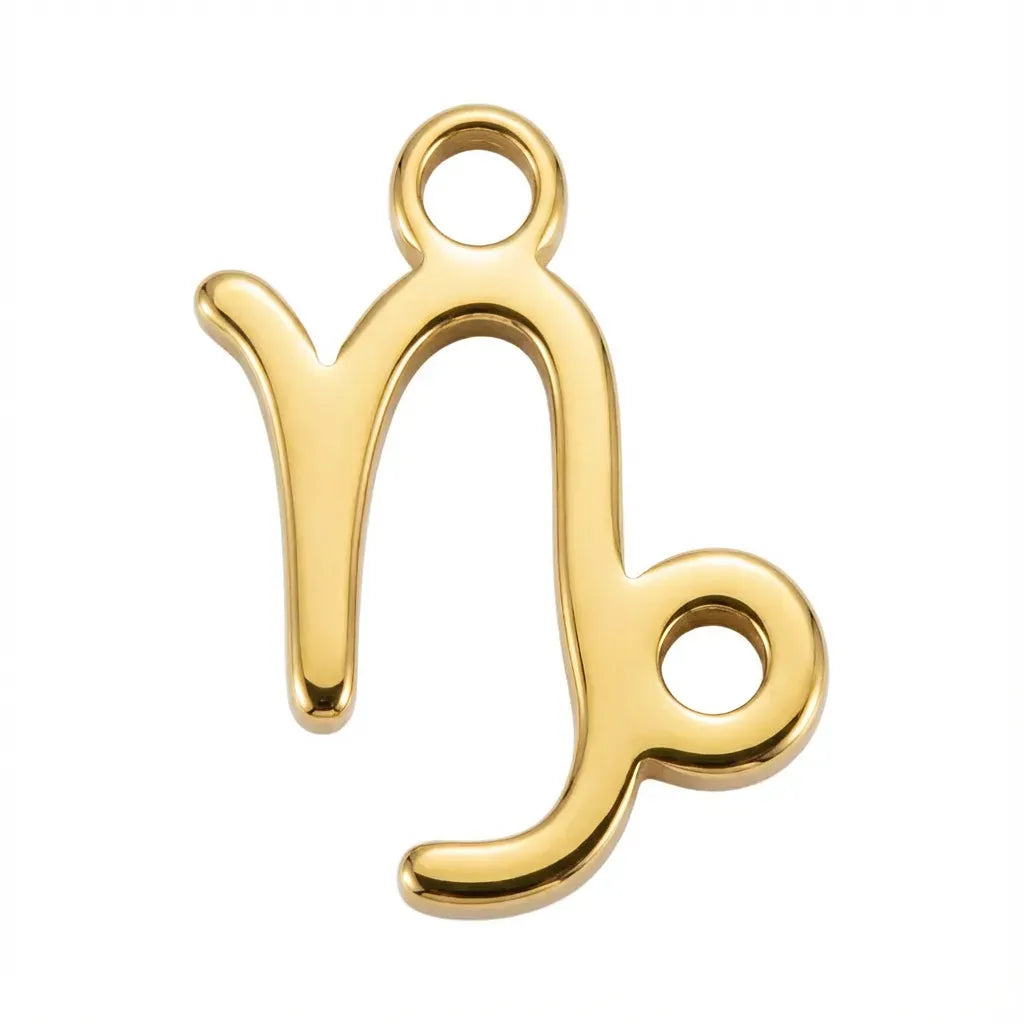 Charm Gold Capricorn Zodiac Charm HBD
