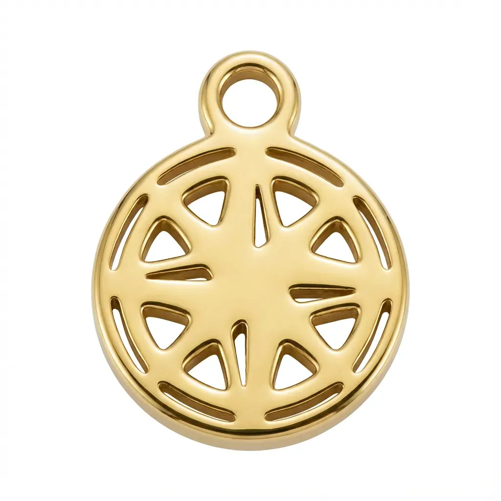 Charm Gold Compass Symbol Charm HBD Gold Compass Symbol Charm