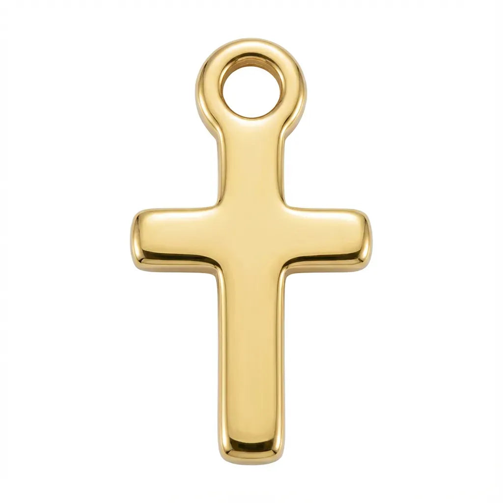 Charm Gold Cross Symbol Charm HBD