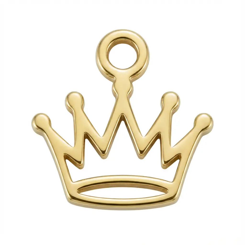 Charm Gold Crown Symbol Charm HBD
