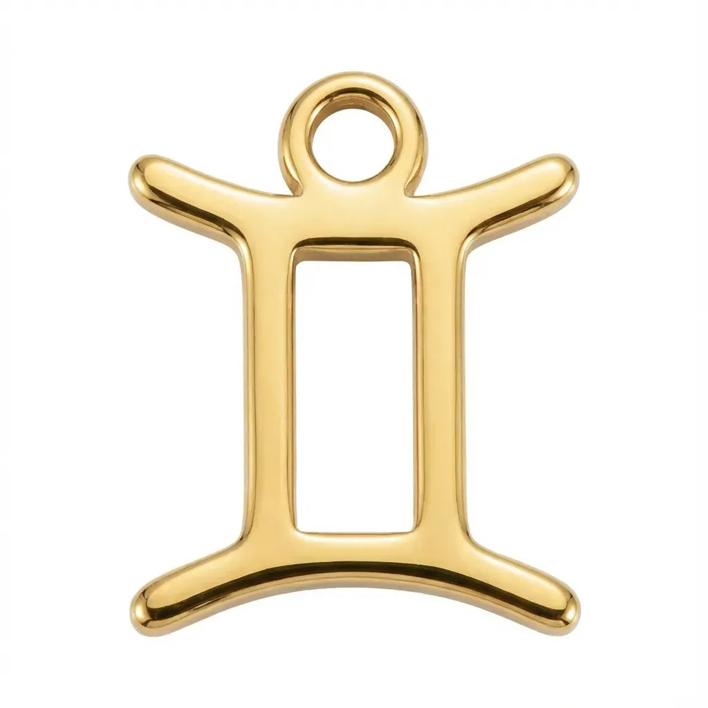 Charm Gold Gemini Zodiac Charm HBD