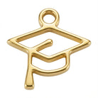 Charm Gold Graduation Cap Symbol Charm HBD