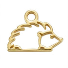 Charm Gold Hedgehog Animal Kids Charm HBD